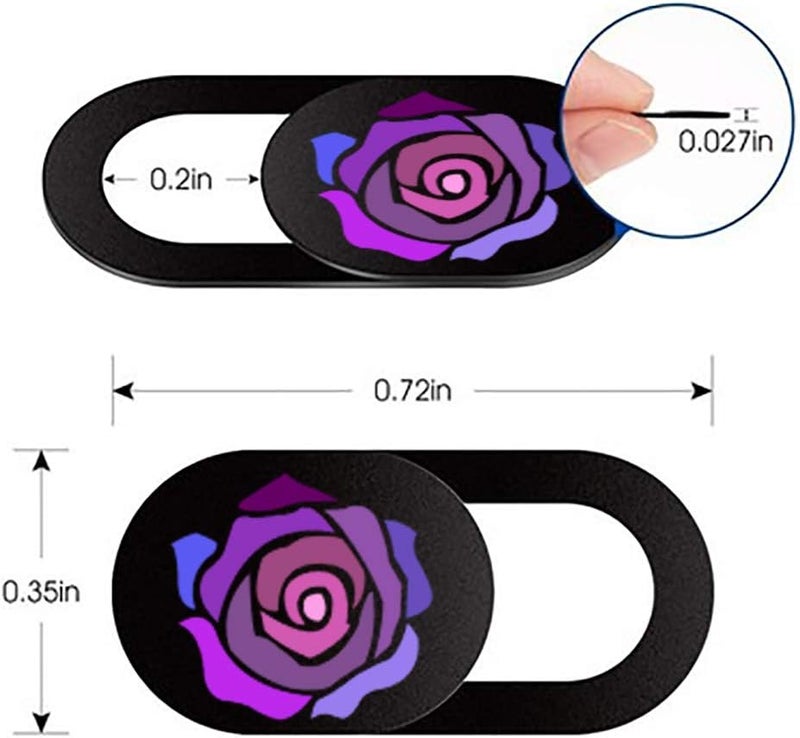 IMNEXT2U Webcam Cover Slide 3 Packs Ultra-Thin Camera Covers for Computer Laptop Desktop Smartphone to Protect Your Privacy and Security, Rose Black - Image 3